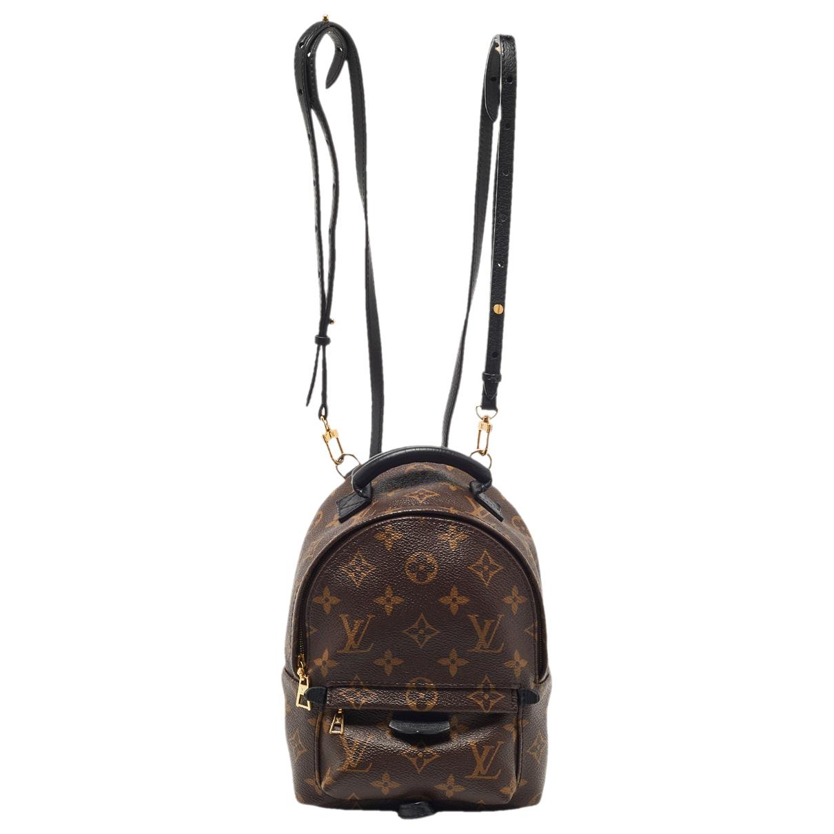 Palm springs leather backpack Louis Vuitton Brown in Leather - 25100046