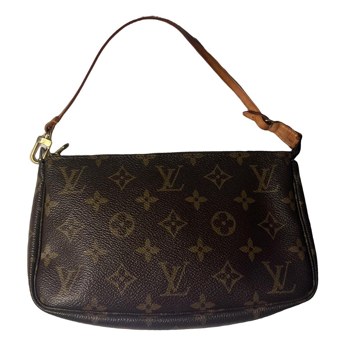 Pochette accessoire cloth handbag Louis Vuitton Brown in Cloth - 36531230
