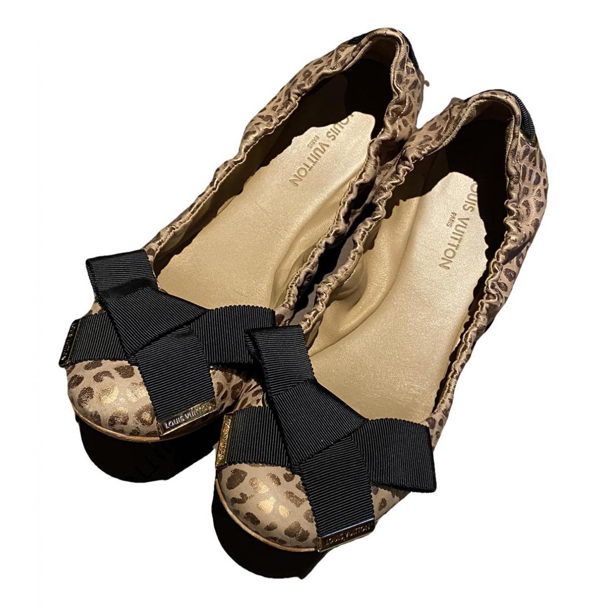 Louis Vuitton Womens Ballet Shoes 2023 Ss, Beige, FR37