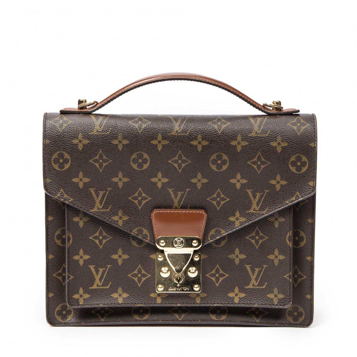Sold at Auction: Louis Vuitton, Louis Vuitton LV Leather Monceau