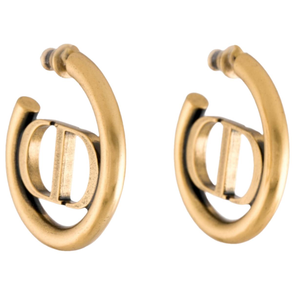 Louis Vuitton Earrings Brown Golden Metal ref.40837 - Joli Closet