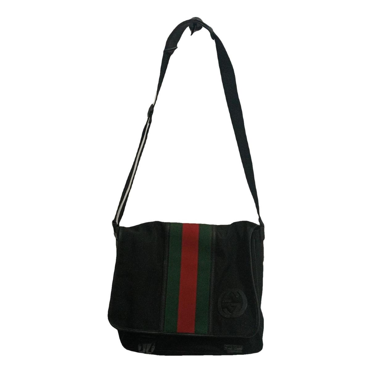 Ophidia compartment messenger cloth crossbody bag Gucci Black in Cloth -  30690588