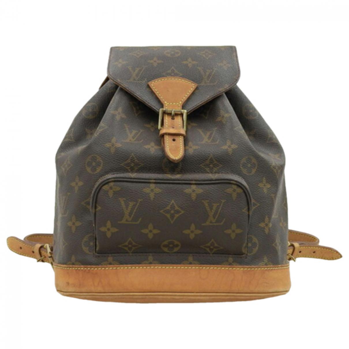 Ellipse cloth backpack Louis Vuitton Brown in Cloth - 14853088