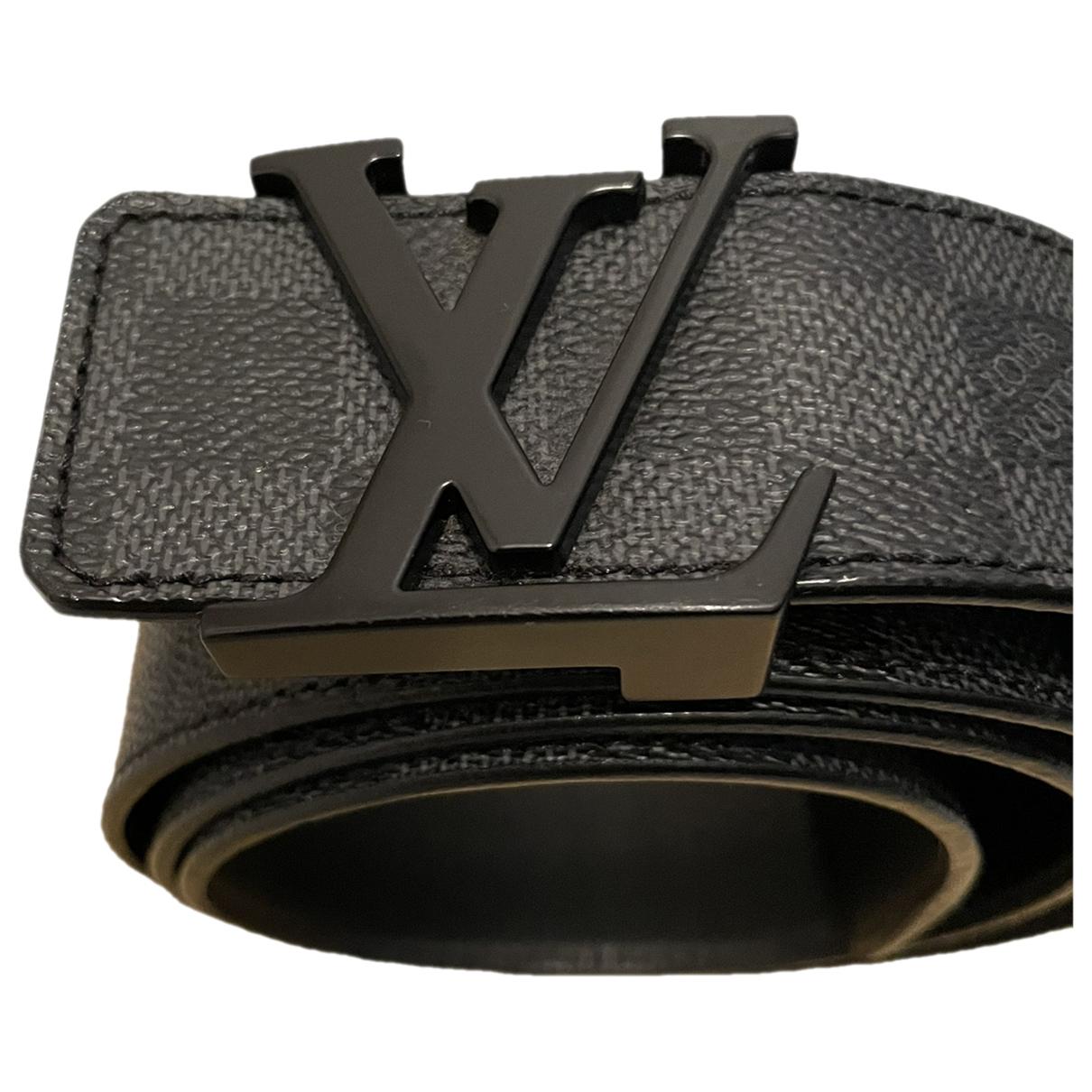 Initiales leather belt Louis Vuitton Blue size 100 cm in Leather - 38394263