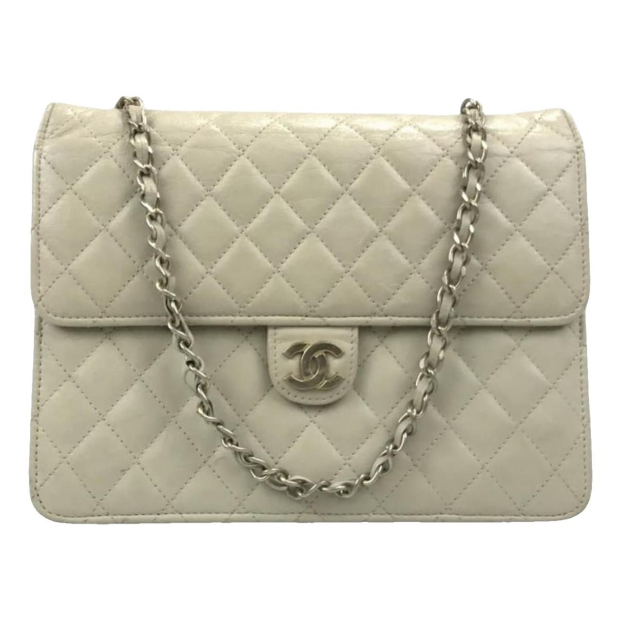Timeless/classique leather crossbody bag Chanel White in Leather - 38784304