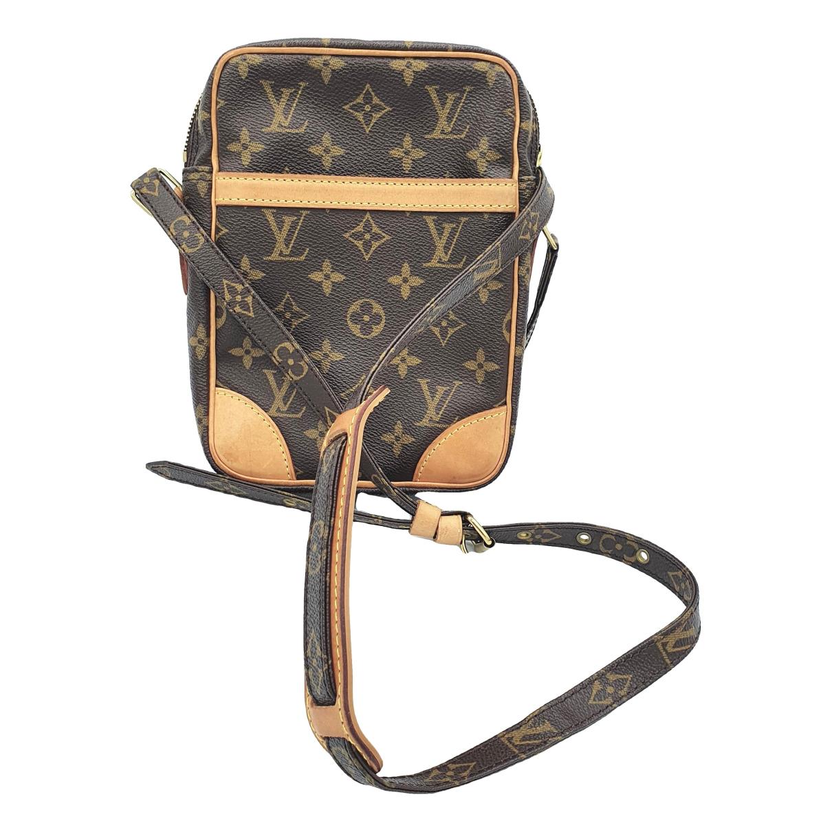 Shopping cloth handbag Louis Vuitton Brown in Cloth - 31219523