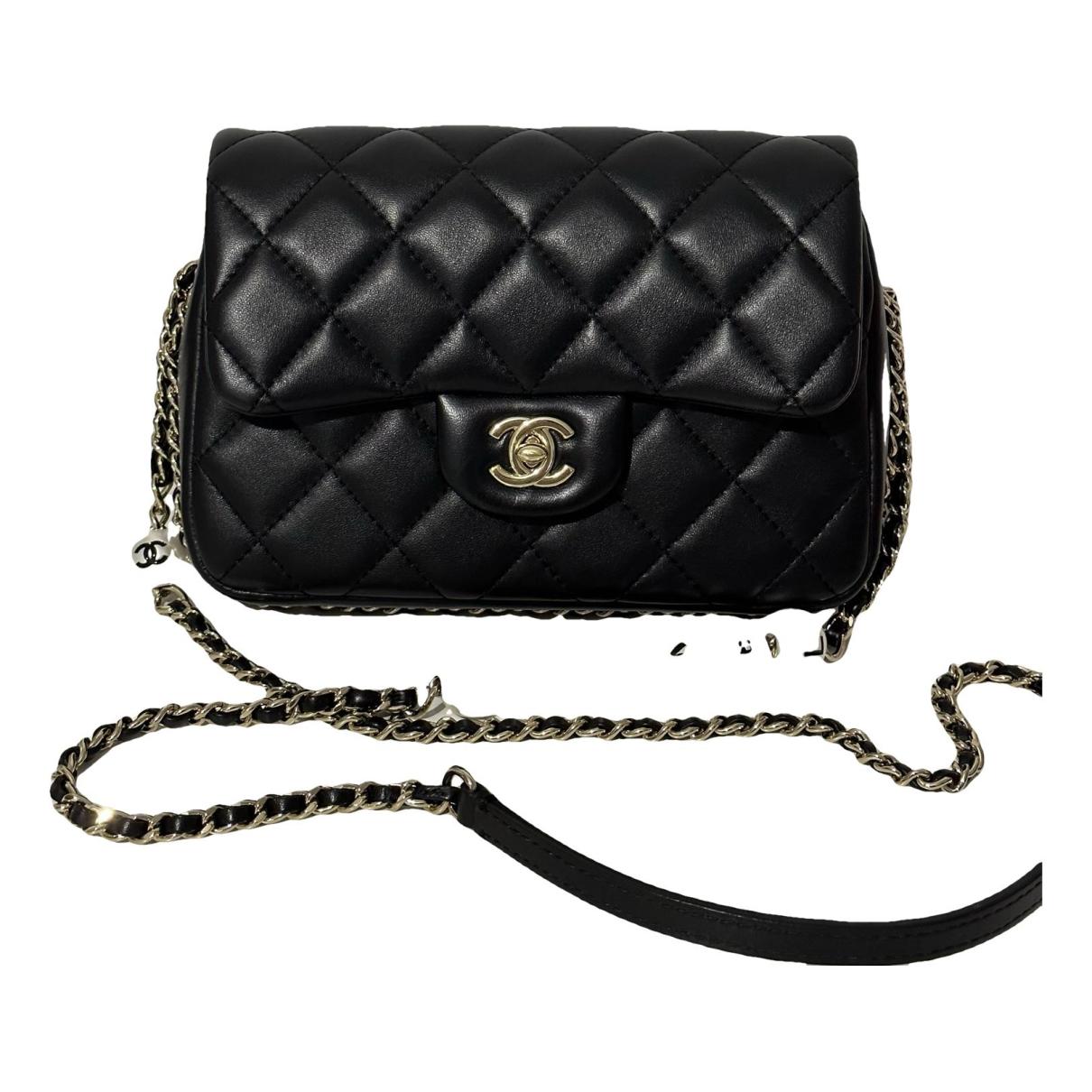 Chain infinity leather handbag Chanel Black in Leather - 35530924