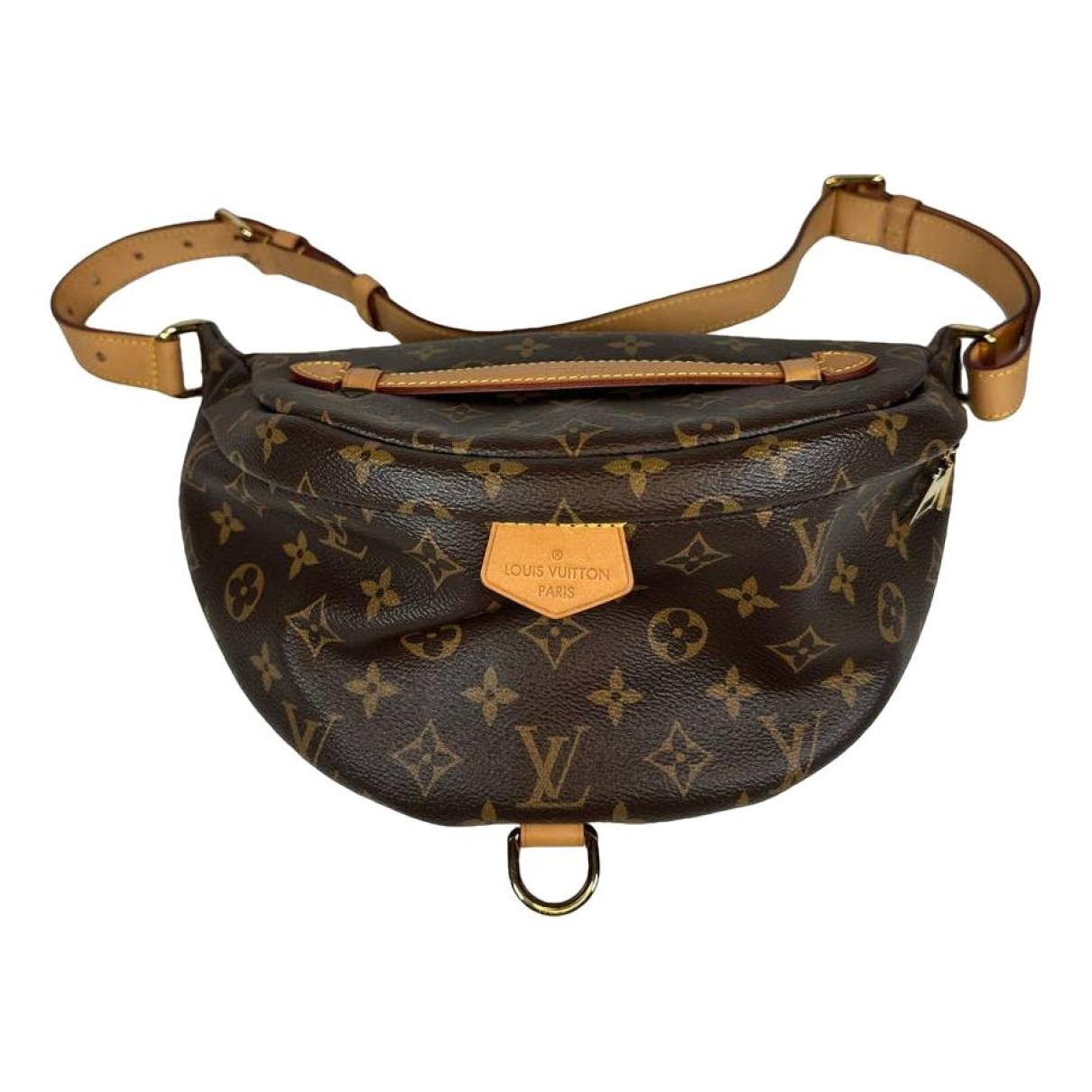 Bum bag / sac ceinture cloth handbag Louis Vuitton Brown in Cloth - 35684636
