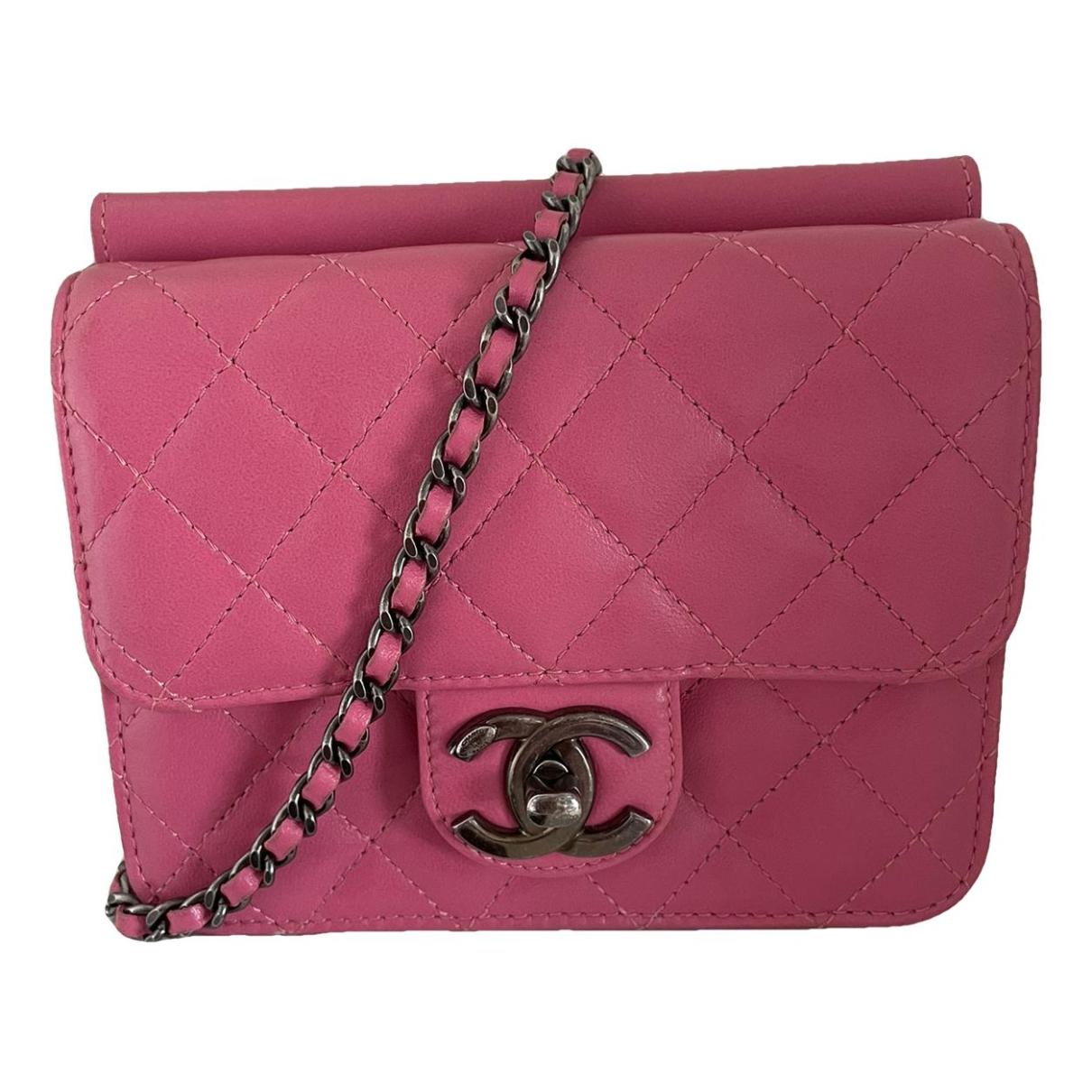 Chanel Pink Classic Round Interlocking CC Logo Wallet