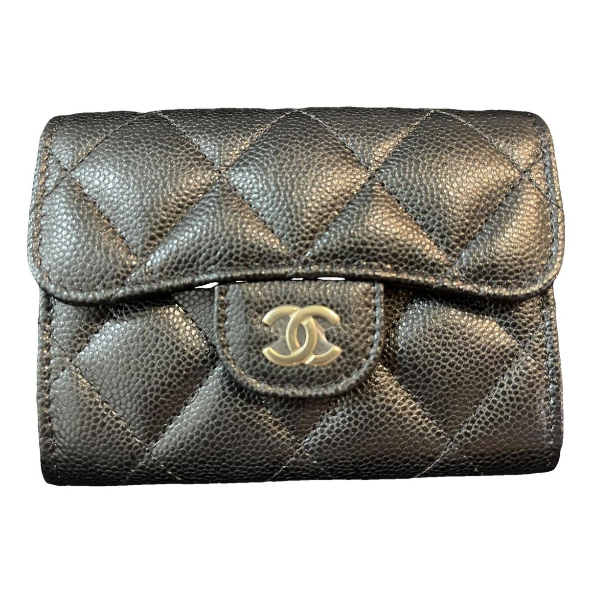 Timeless/classique leather card wallet Chanel Gold in Leather - 32655408