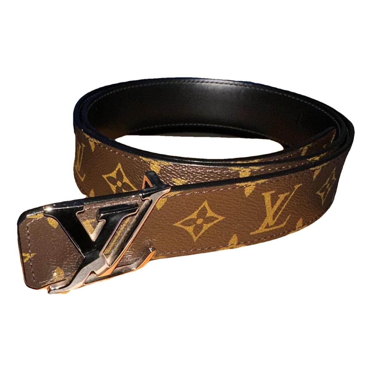 Initiales leather belt Louis Vuitton Brown size 100 cm in Leather - 38789453