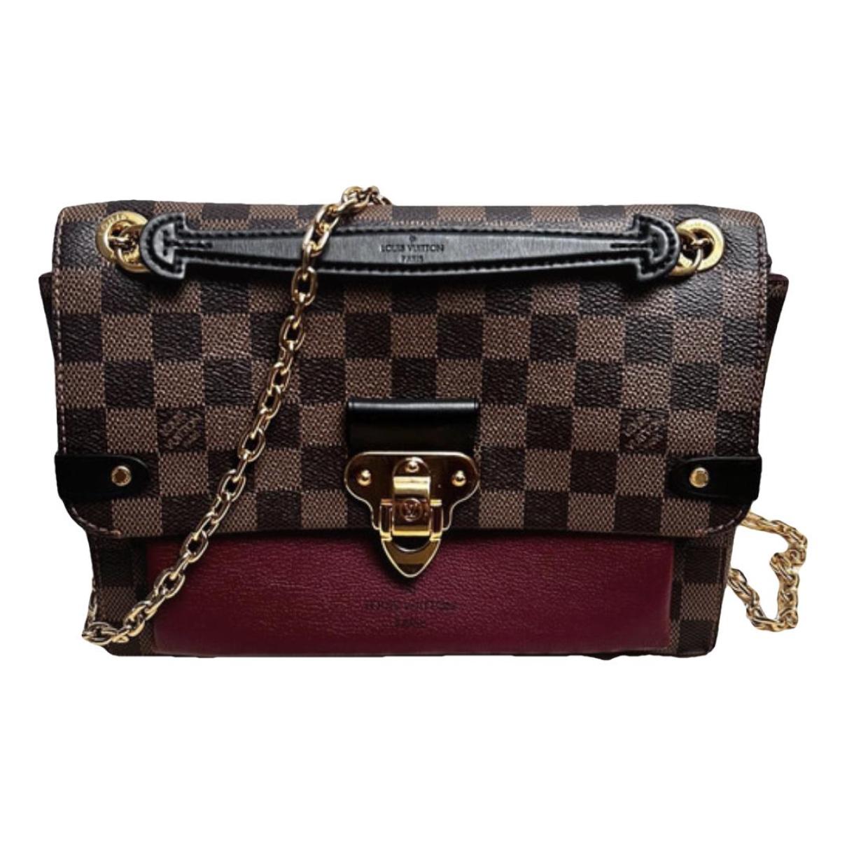 Aurhentic Louis Vuitton bordeaux brown canvas leather tote shop school book  bag