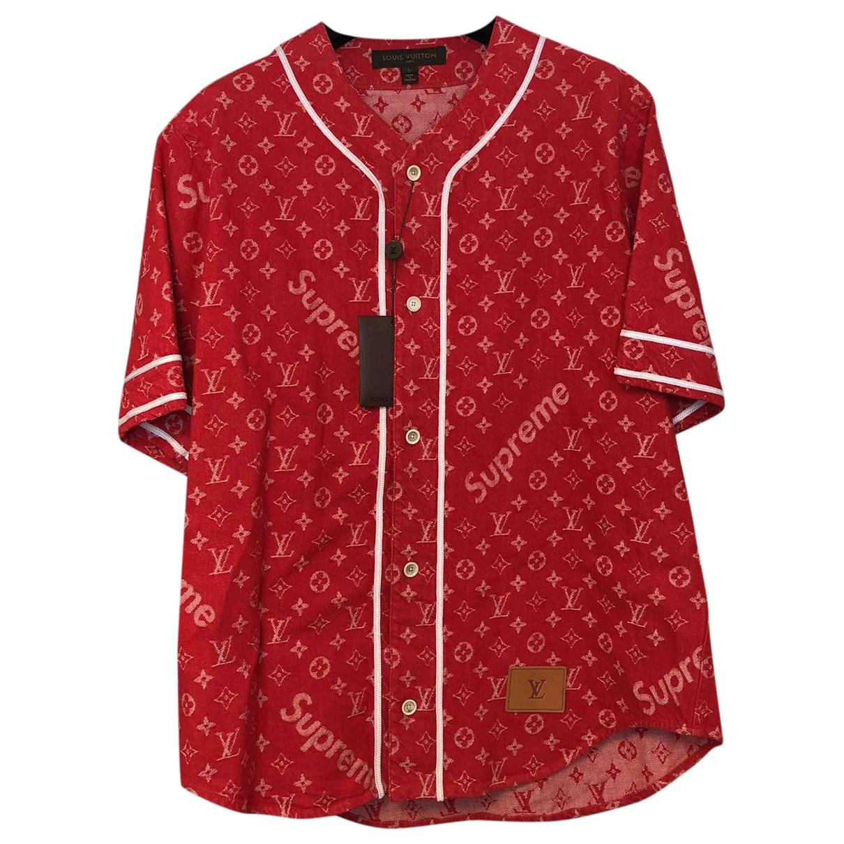 Shirt Louis Vuitton x Supreme Red size L International in Other