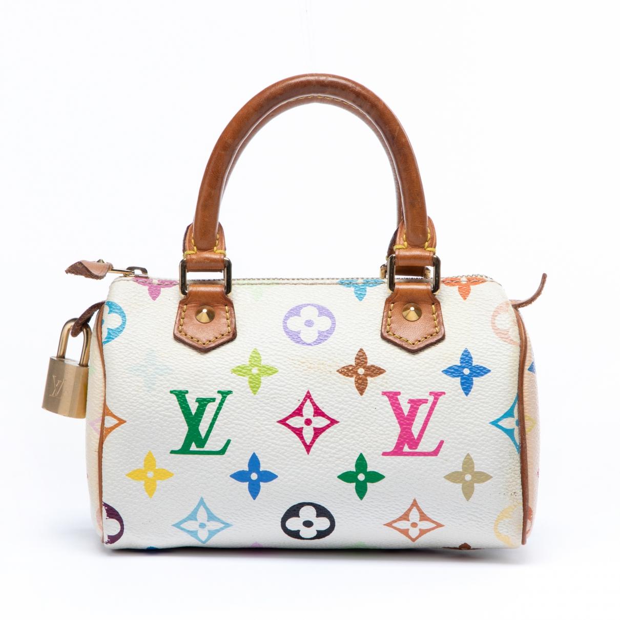 LOUIS VUITTON Nano Murakami Speedy Monogram Satchel Bag Multicolor