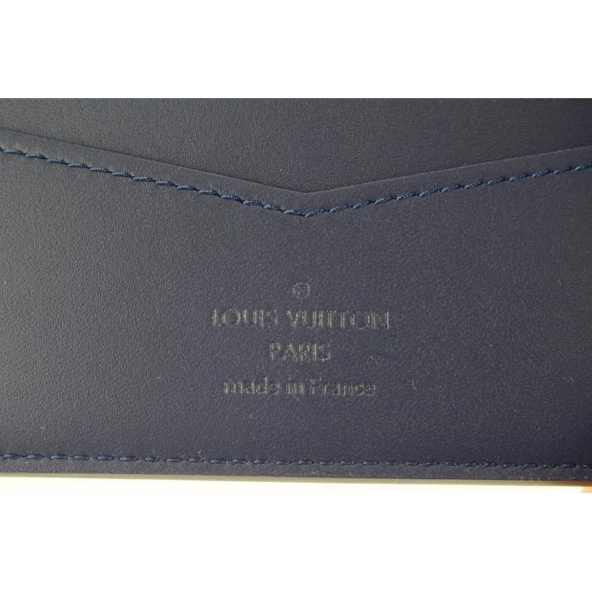 Louis Vuitton Virgil Abloh Blue Monogram Bandana Slender Wallet 76lk67s