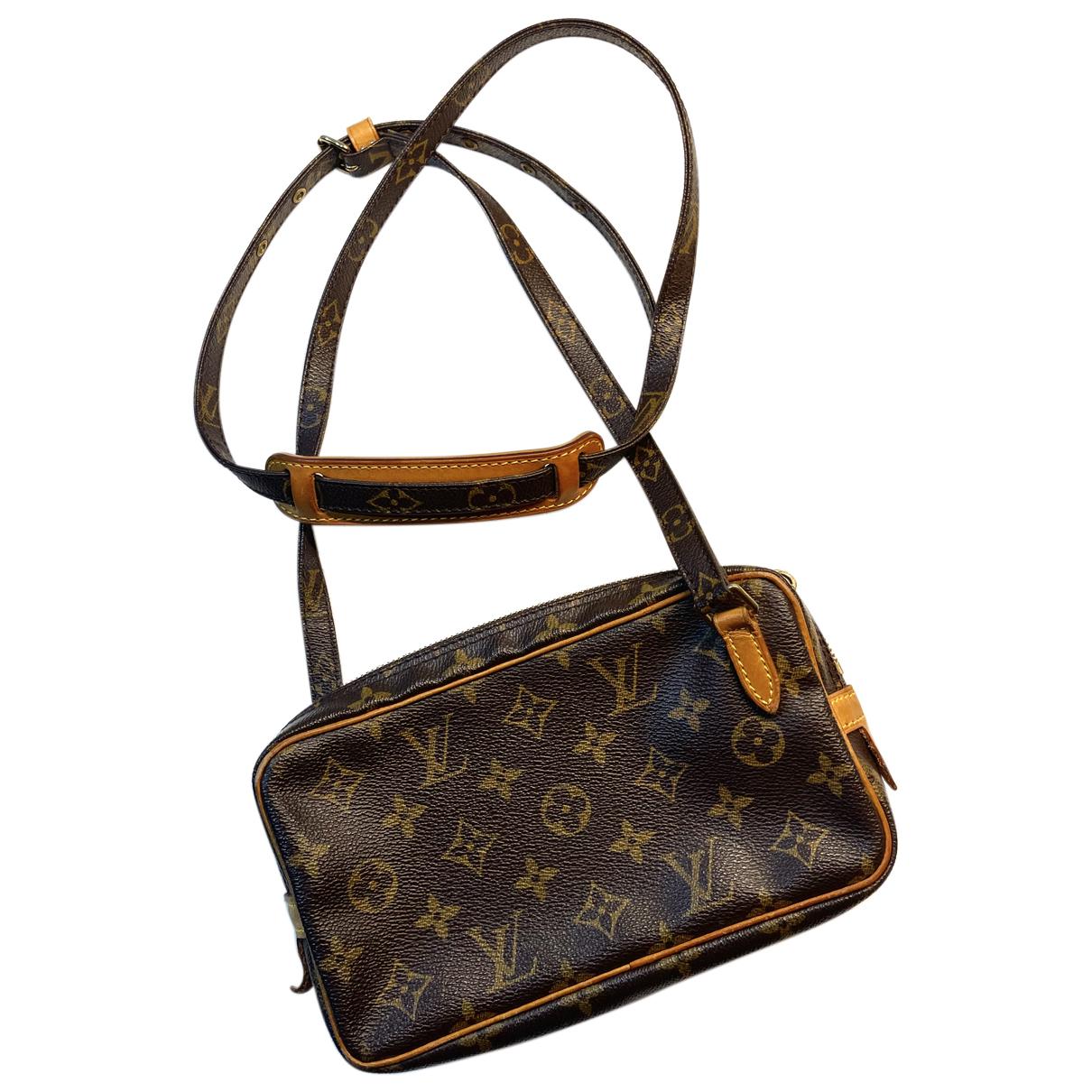 Marly vintage leather crossbody bag Louis Vuitton Brown in Leather