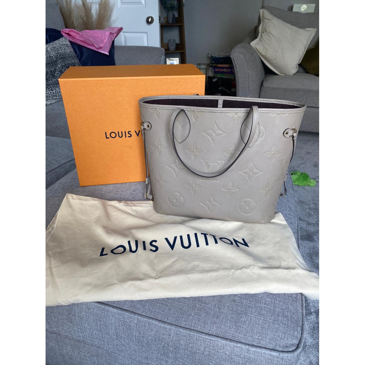 Neverfull cloth tote Louis Vuitton Grey in Cloth - 22946044