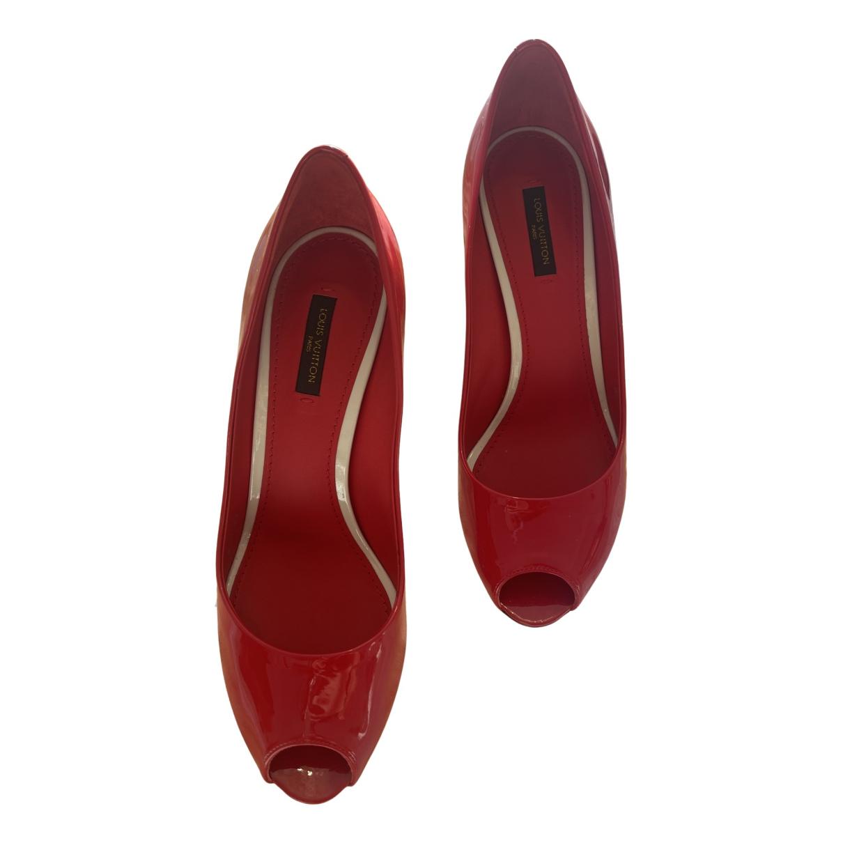 Patent leather heels Louis Vuitton Red size 39.5 EU in Patent leather -  34228498