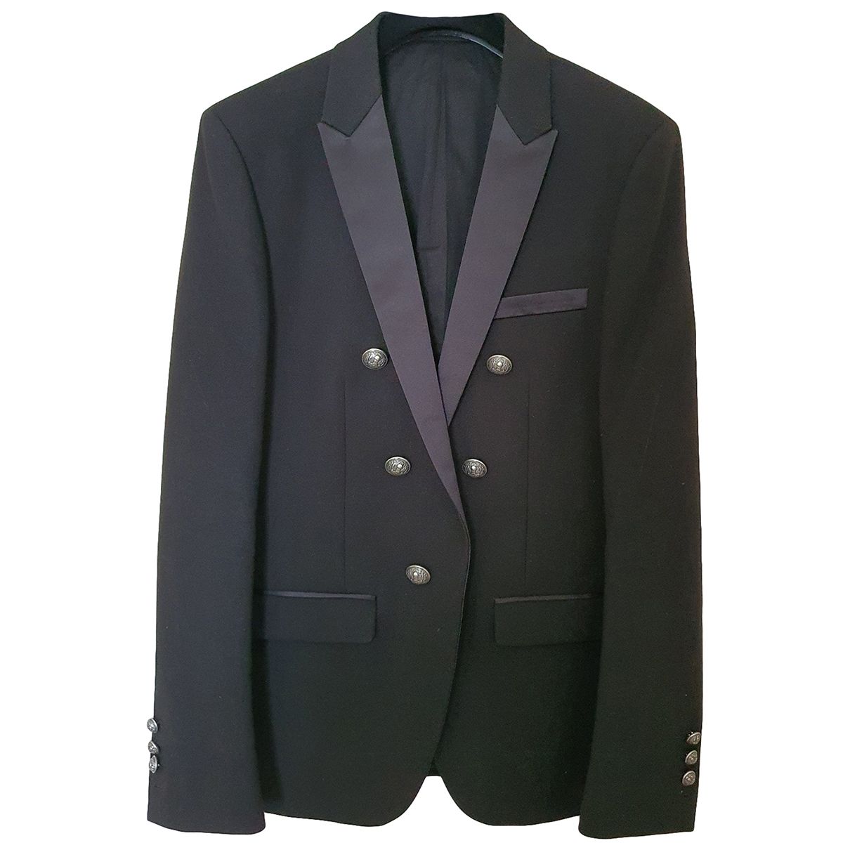 Vest Balmain Black size 52 FR in Cotton - 10037892
