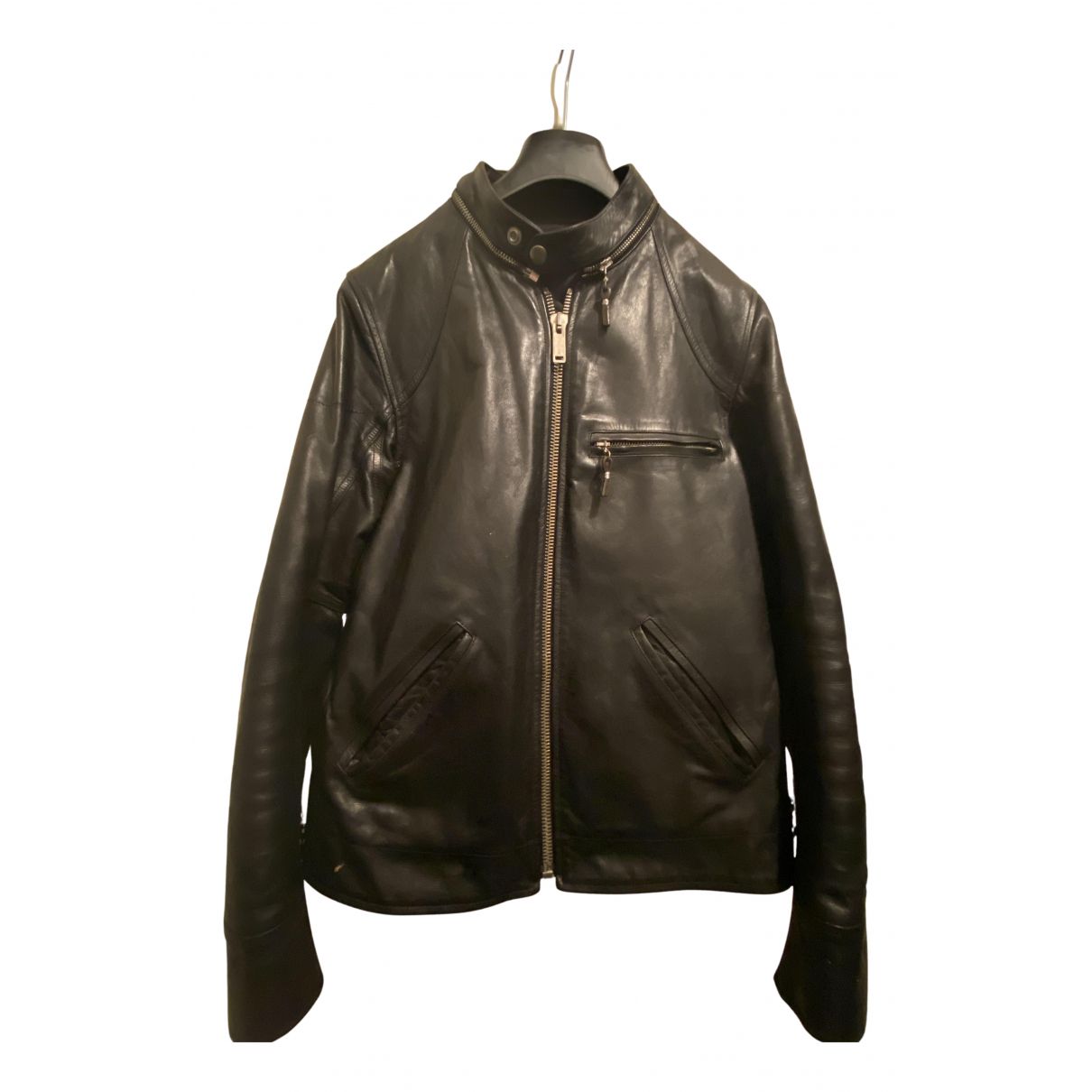 Leather jacket Golden Goose Black size S International in Leather ...