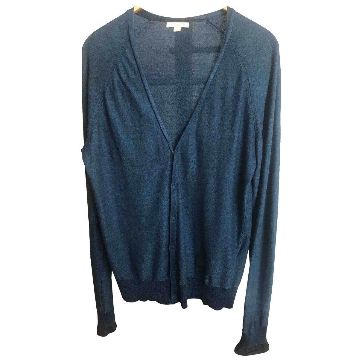Vest Burberry Blue size L International in Cotton - 12820051