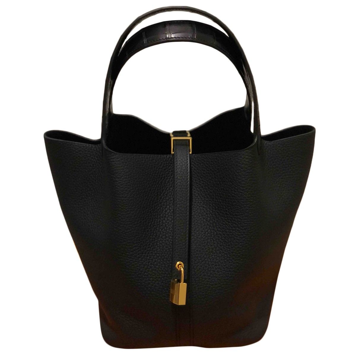 Picotin alligator handbag Hermès Black in Alligator - 13460588