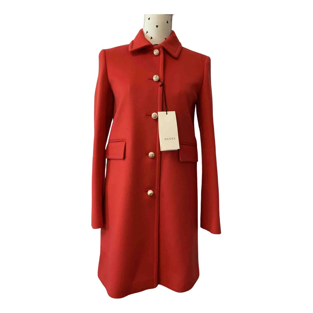 Wool coat Gucci Red size 40 IT in Wool - 14054210