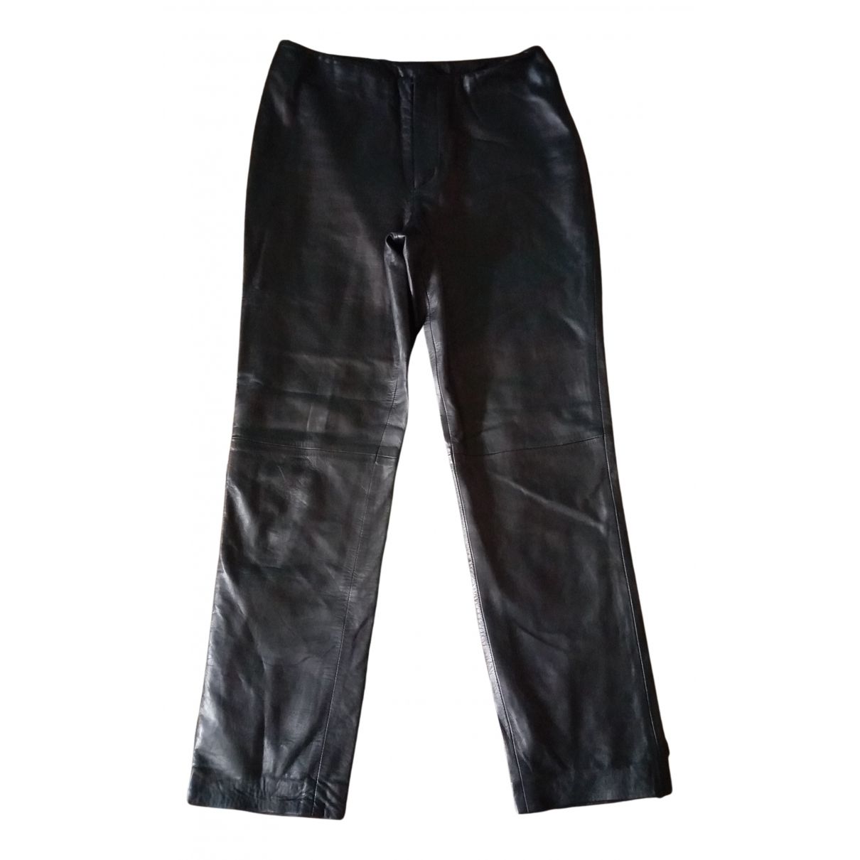 Leather trousers Lauren Ralph Lauren Black size 8 US in Leather - 14213650