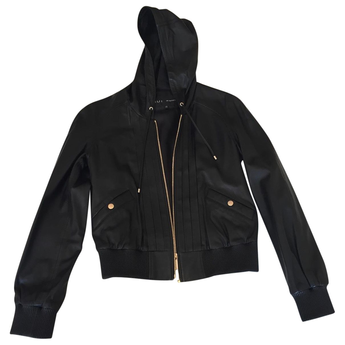 Black leather biker jacket Barbara Bui Black size 40 IT in Leather ...