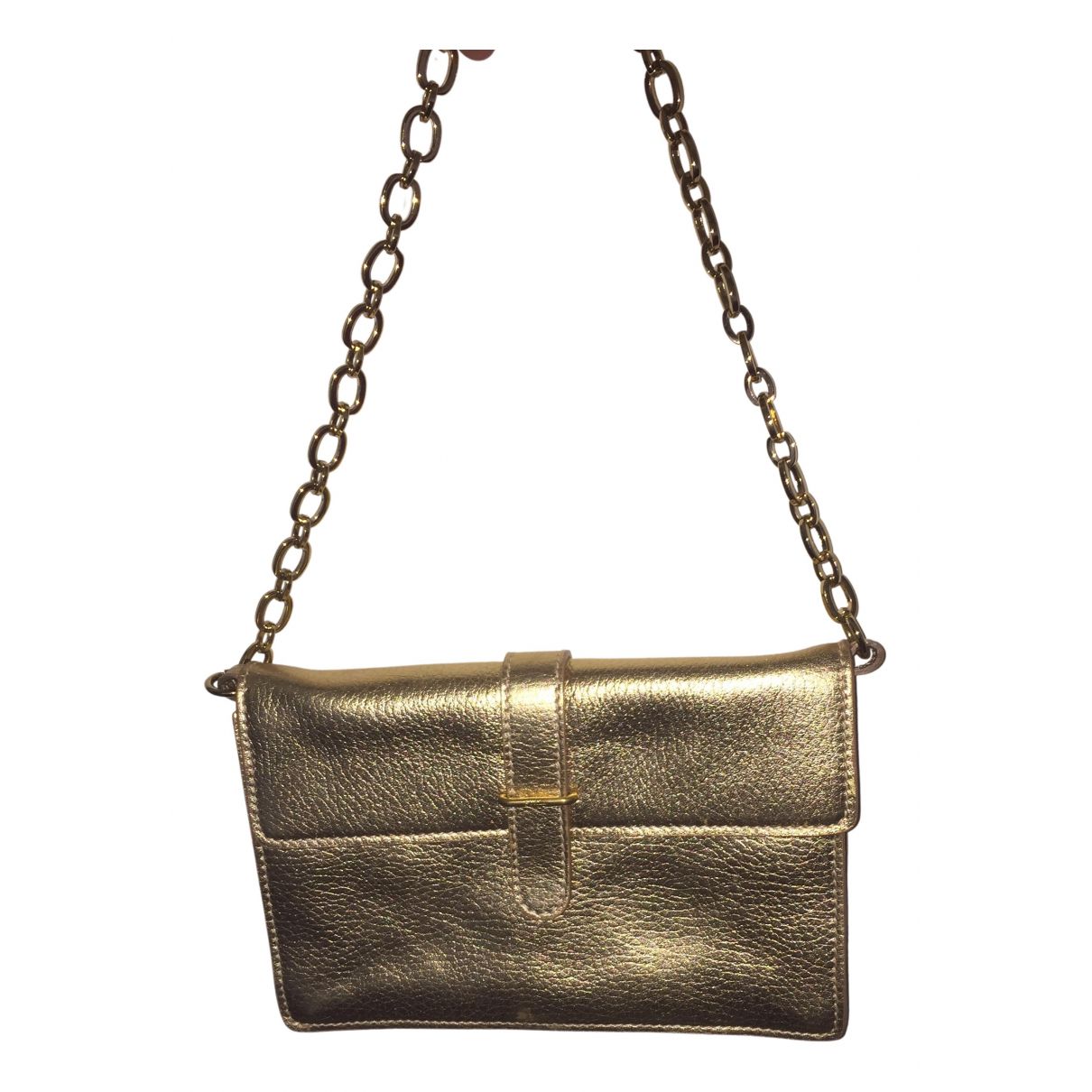 Leather clutch bag Furla Gold in Leather - 16119612