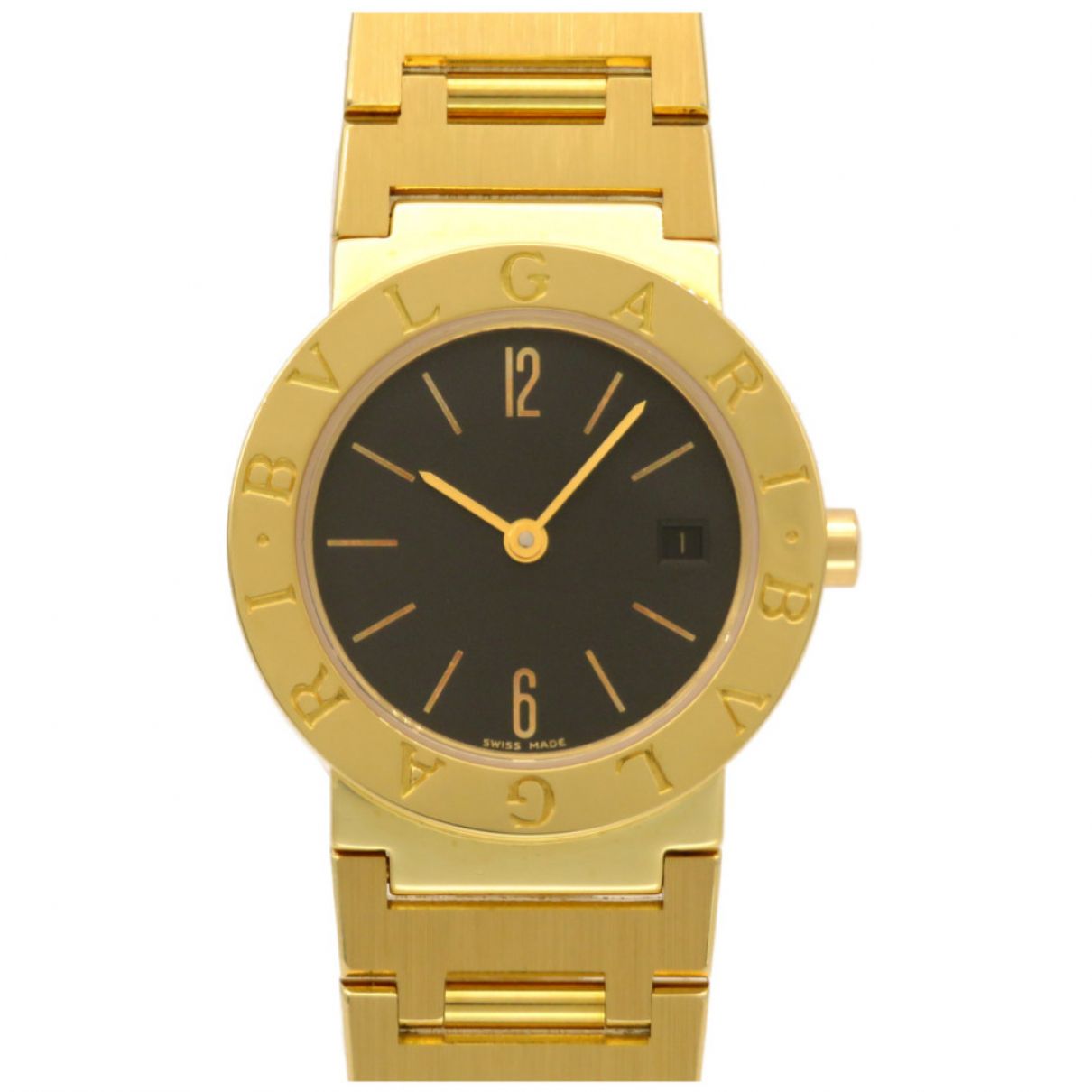 Yellow gold watch Bvlgari Black in Yellow gold - 18904110