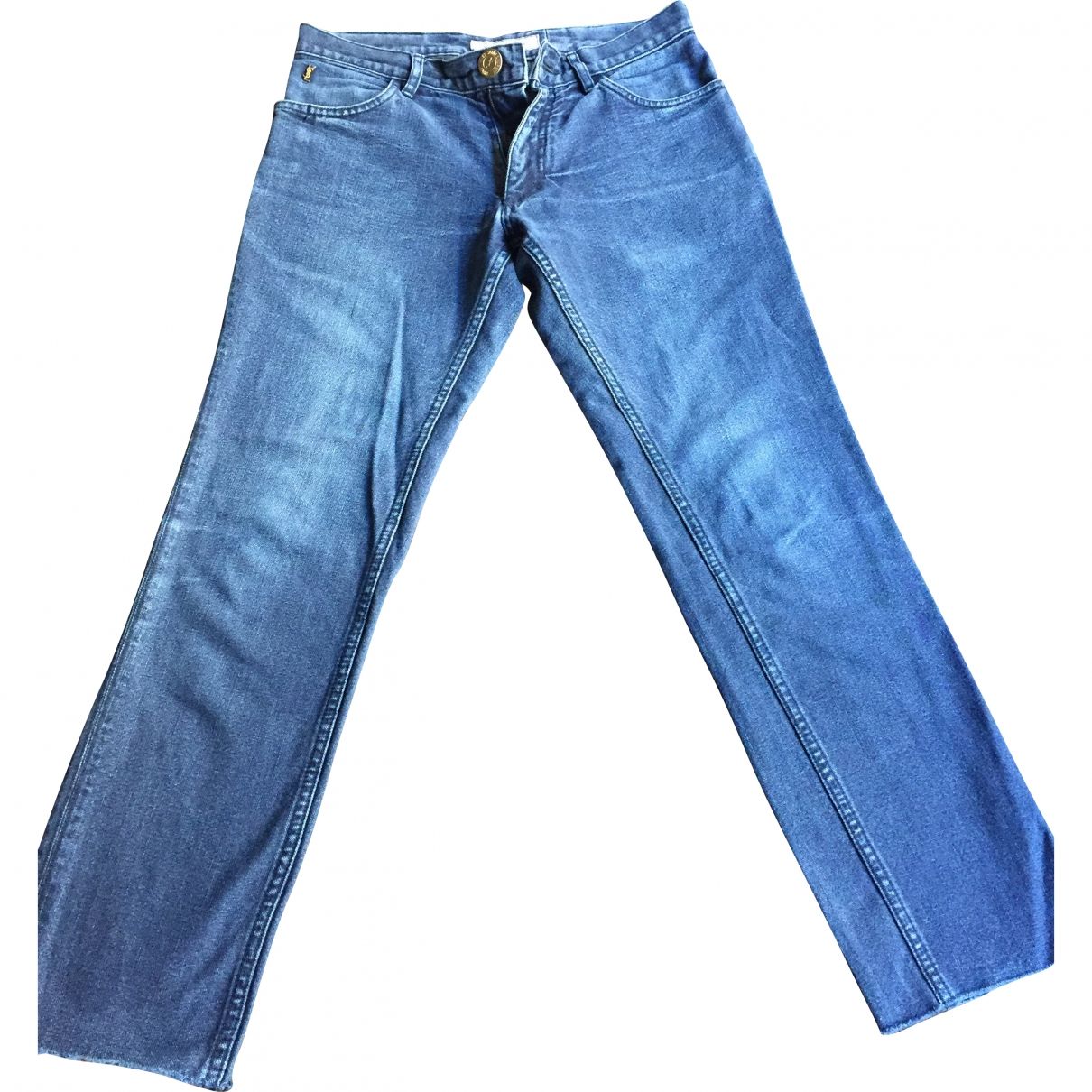 Slim jean Yves Saint Laurent Blue size 32 US in Cotton - 3251290