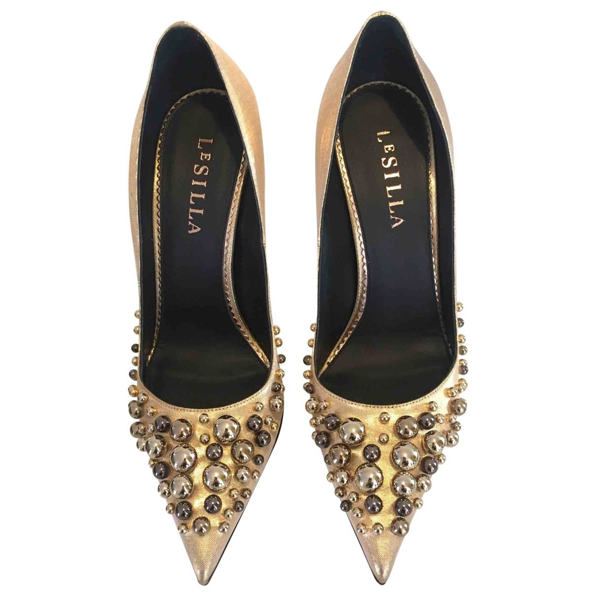 Cloth heels Le Silla Gold size 36.5 EU in Cloth - 5161151