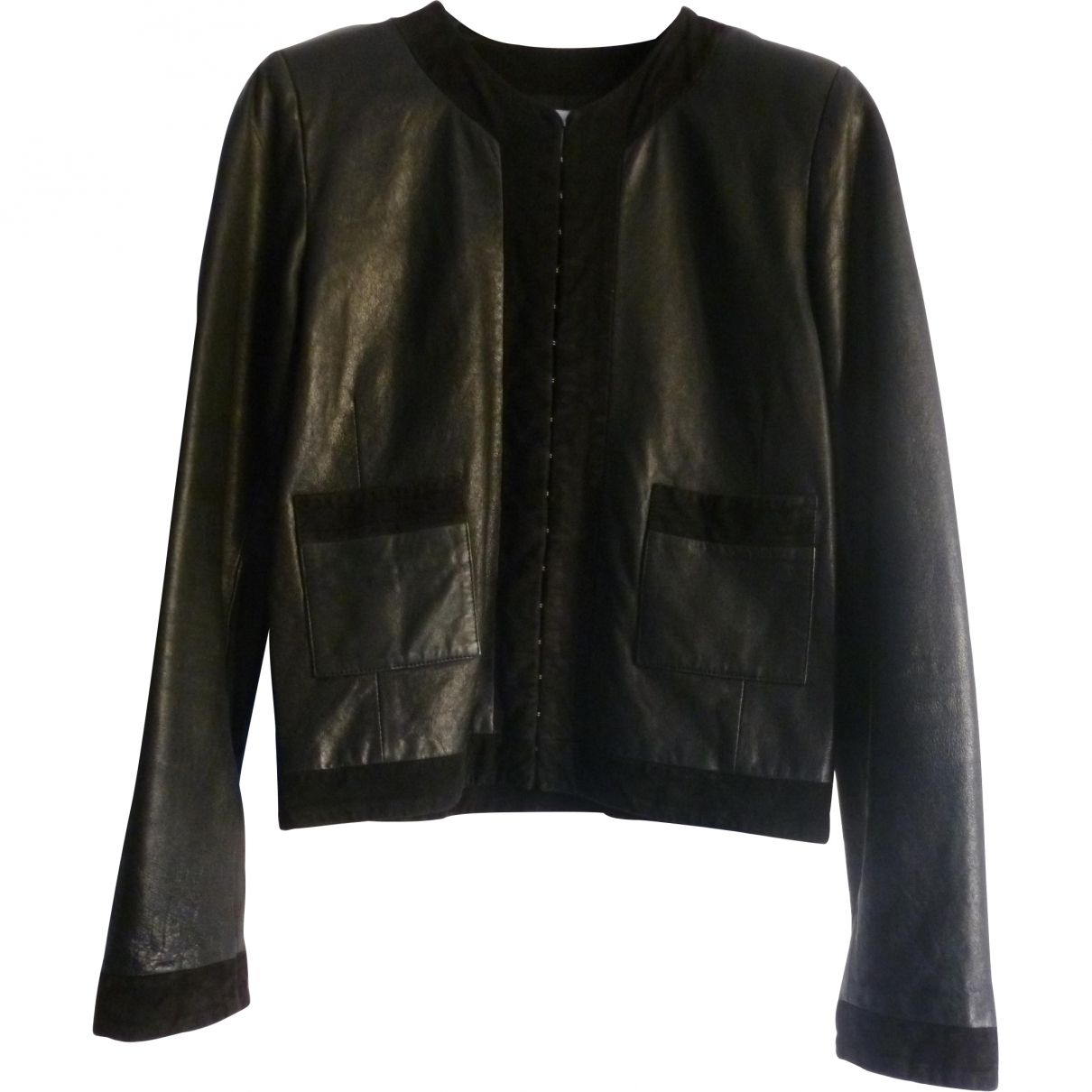 Leather biker jacket Max Mara Black size 40 IT in Leather - 6258998