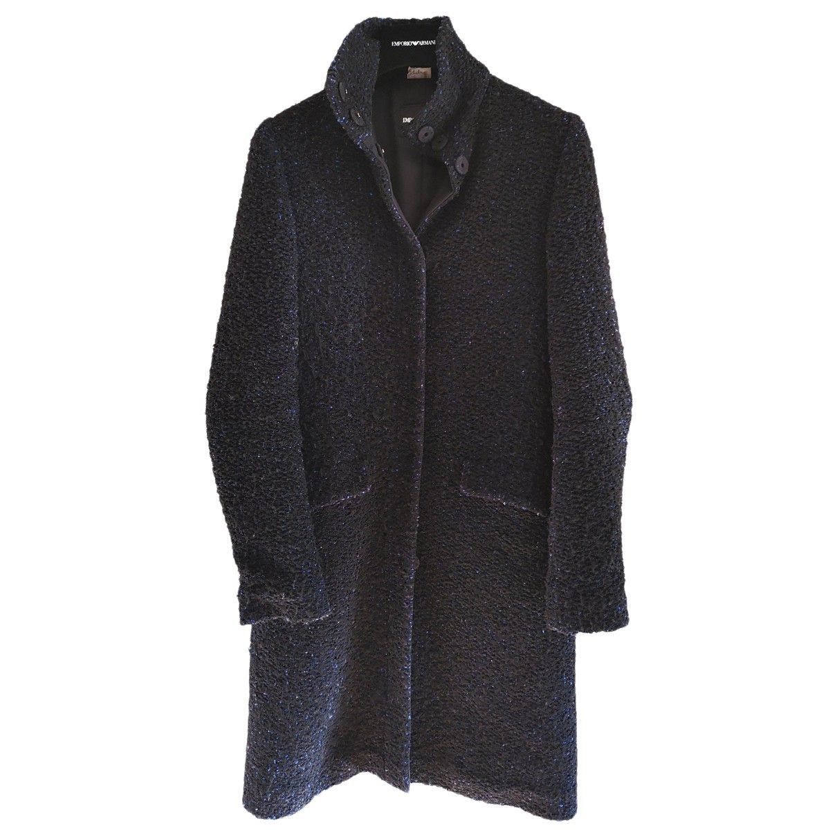 Wool coat Emporio Armani Blue size 40 IT in Wool - 7466105