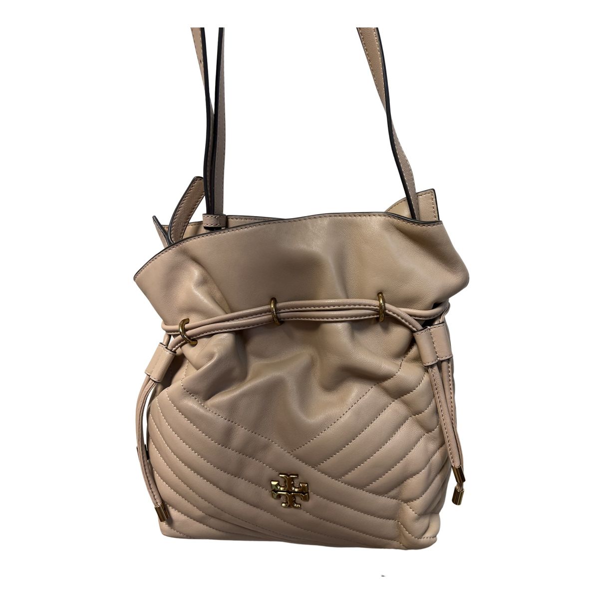 Leather handbag Tory Burch Beige in Leather - 32128467