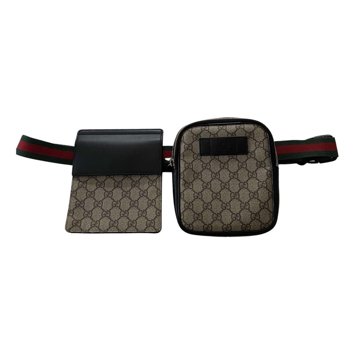 Cloth belt bag Gucci Brown in Cloth - 23592882