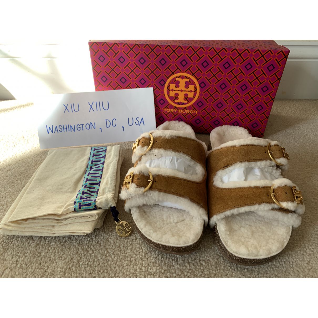 Sandals Tory Burch Brown size 7 US in Not specified - 26361528