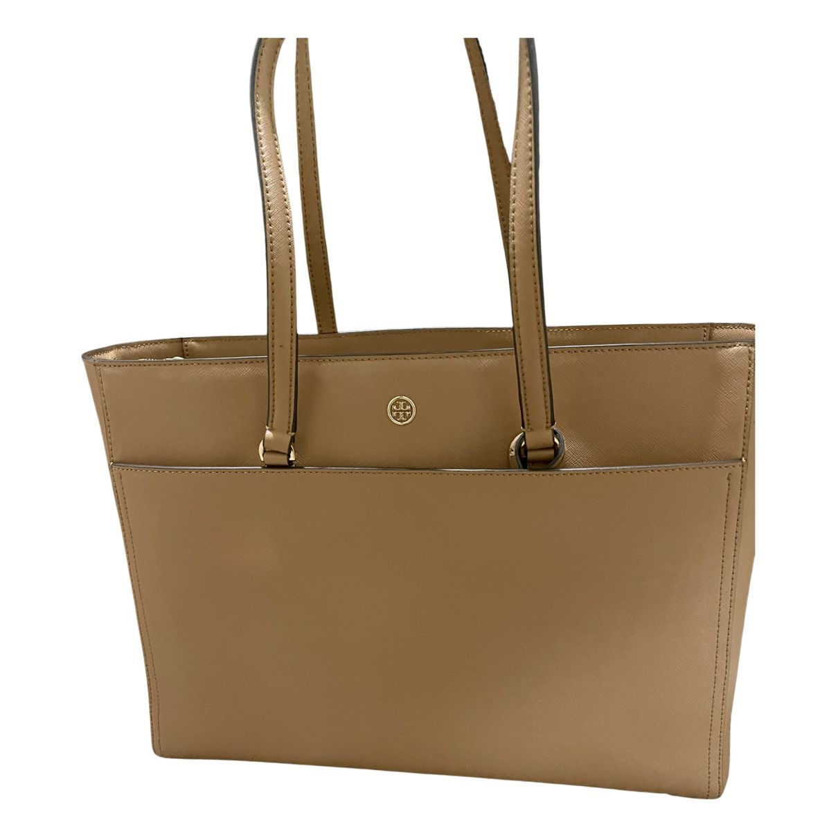 Leather tote Tory Burch Camel in Leather - 31234468