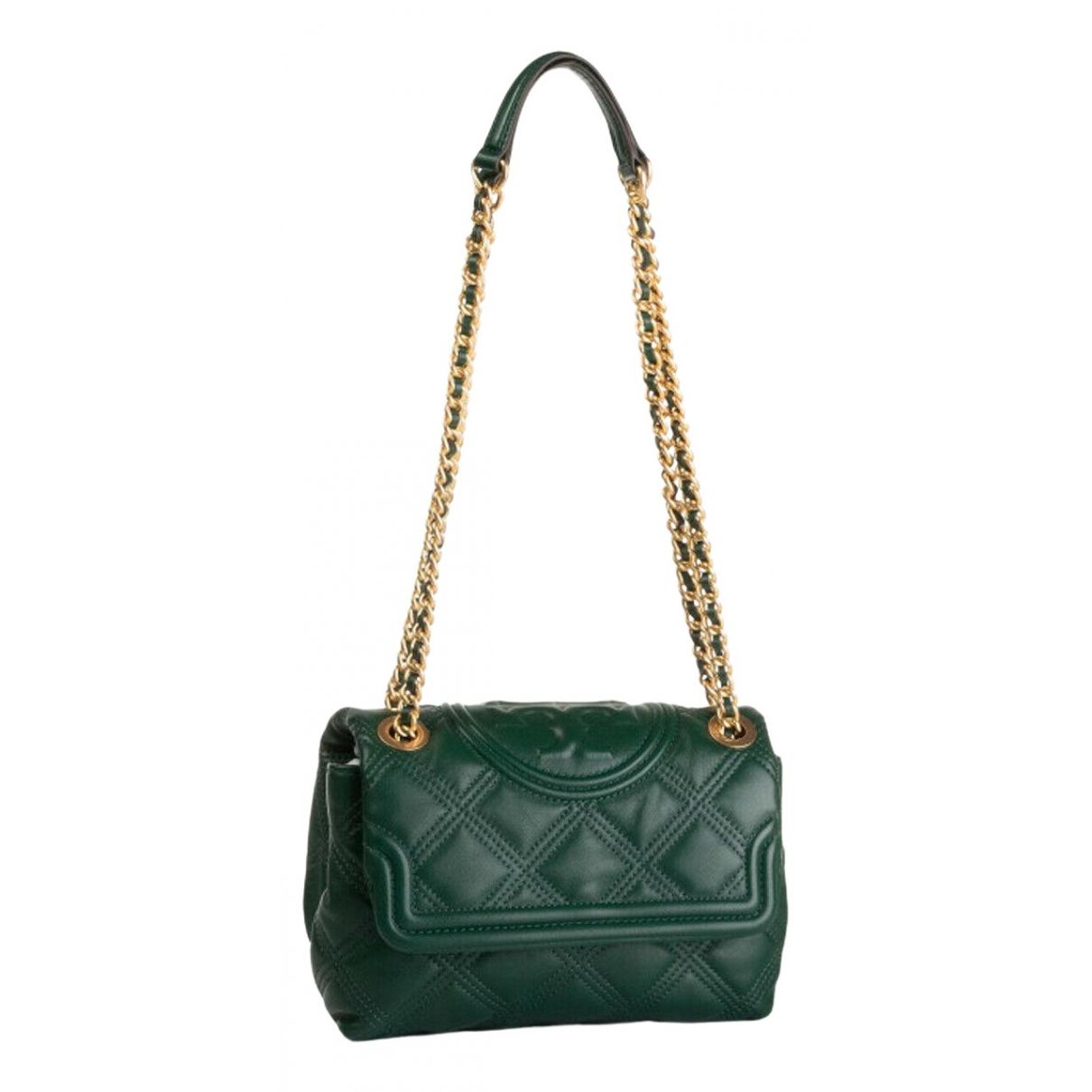 Leather crossbody bag Tory Burch Green in Leather - 24955766