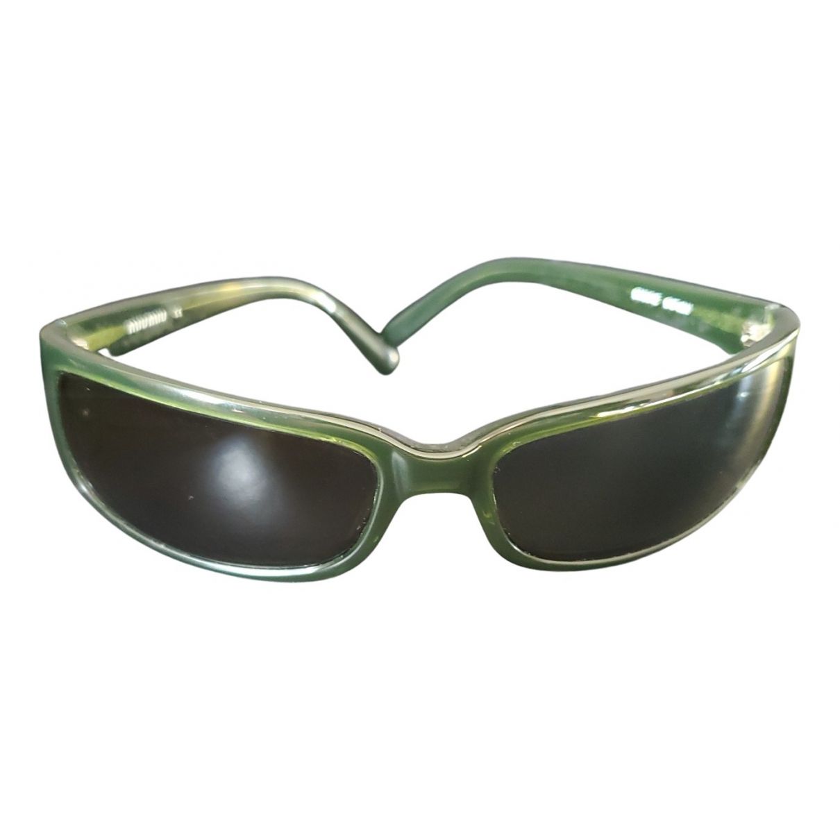 Miu Miu Sunglasses Silver vintage genuine 2000s y2k Authentic Miu Miu Logo Sunglasses in Khaki Green Accessories Sunglasses & Eyewear Sunglasses 