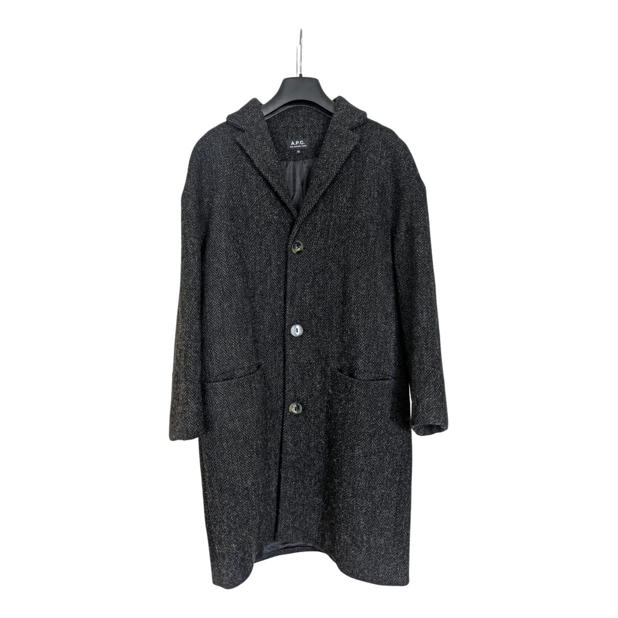 Tweed coat APC Grey size 34 FR in Tweed - 22028630