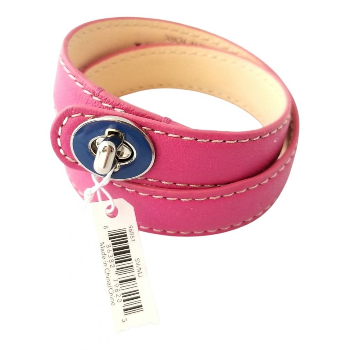 Leather bracelet Kate Spade Pink in Leather - 25258896