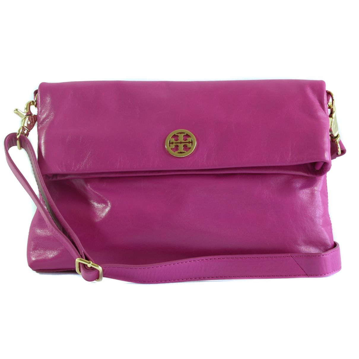 Leather crossbody bag Tory Burch Pink in Leather - 27453360