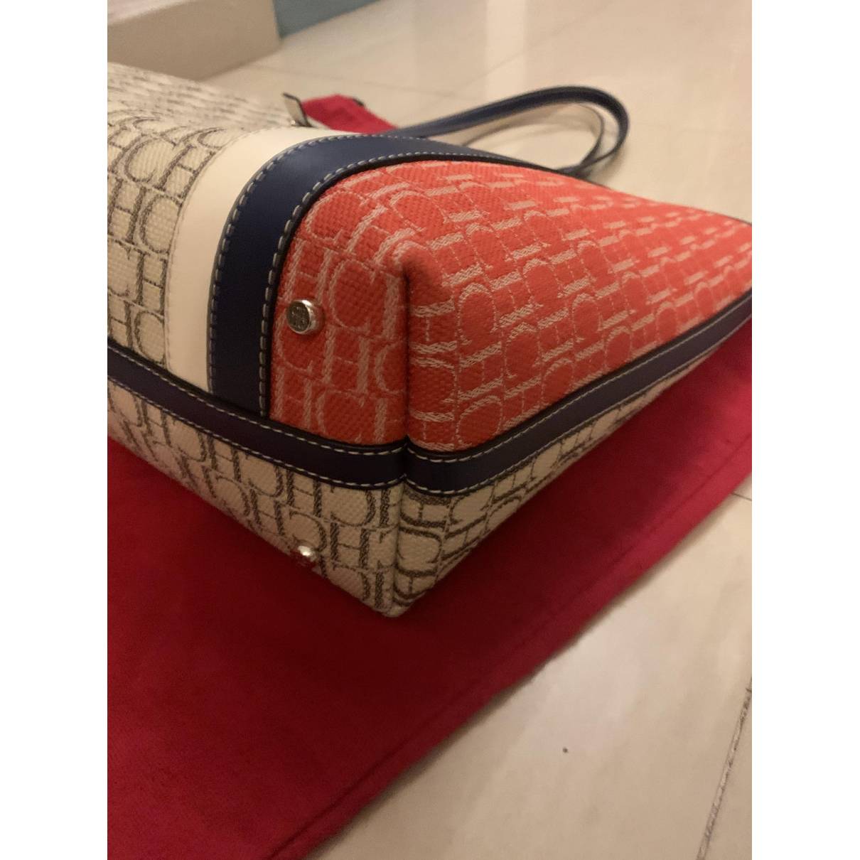 Handbag Carolina Herrera Beige in Cotton - 29685434