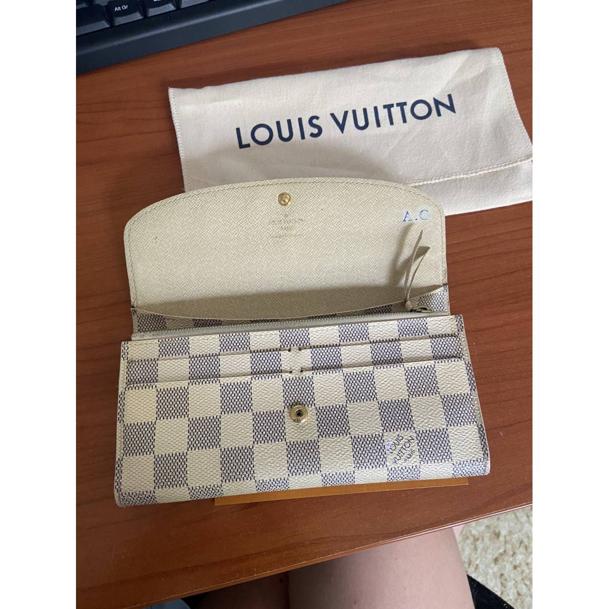 Louis Vuitton Emilie Wallet Damier Azur White - Lv Wallet