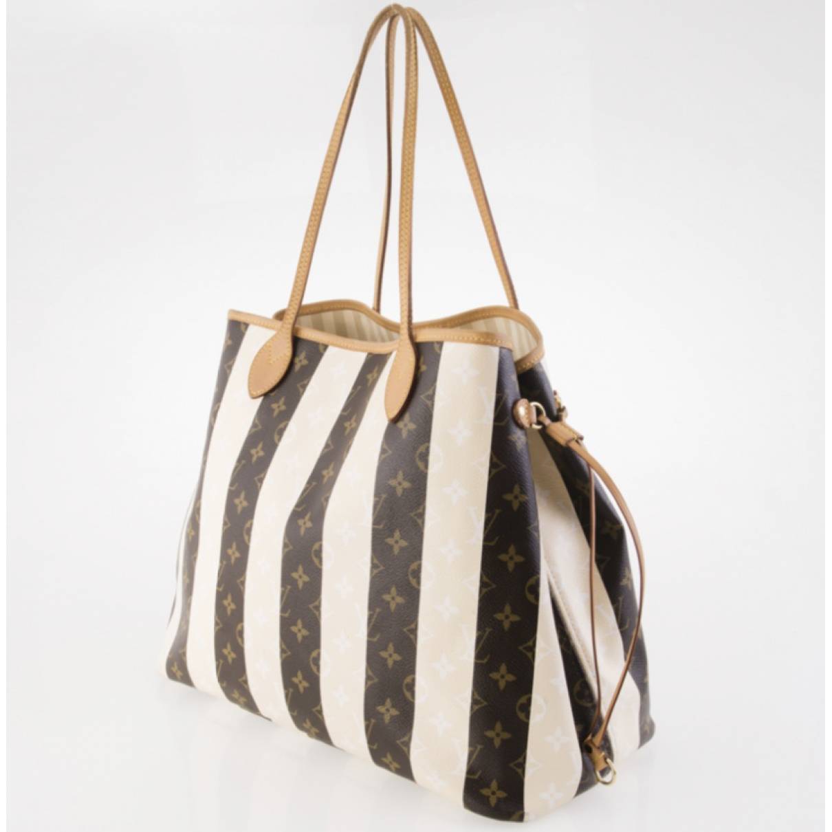 Neverfull cloth tote Louis Vuitton Beige in Cloth - 21561200
