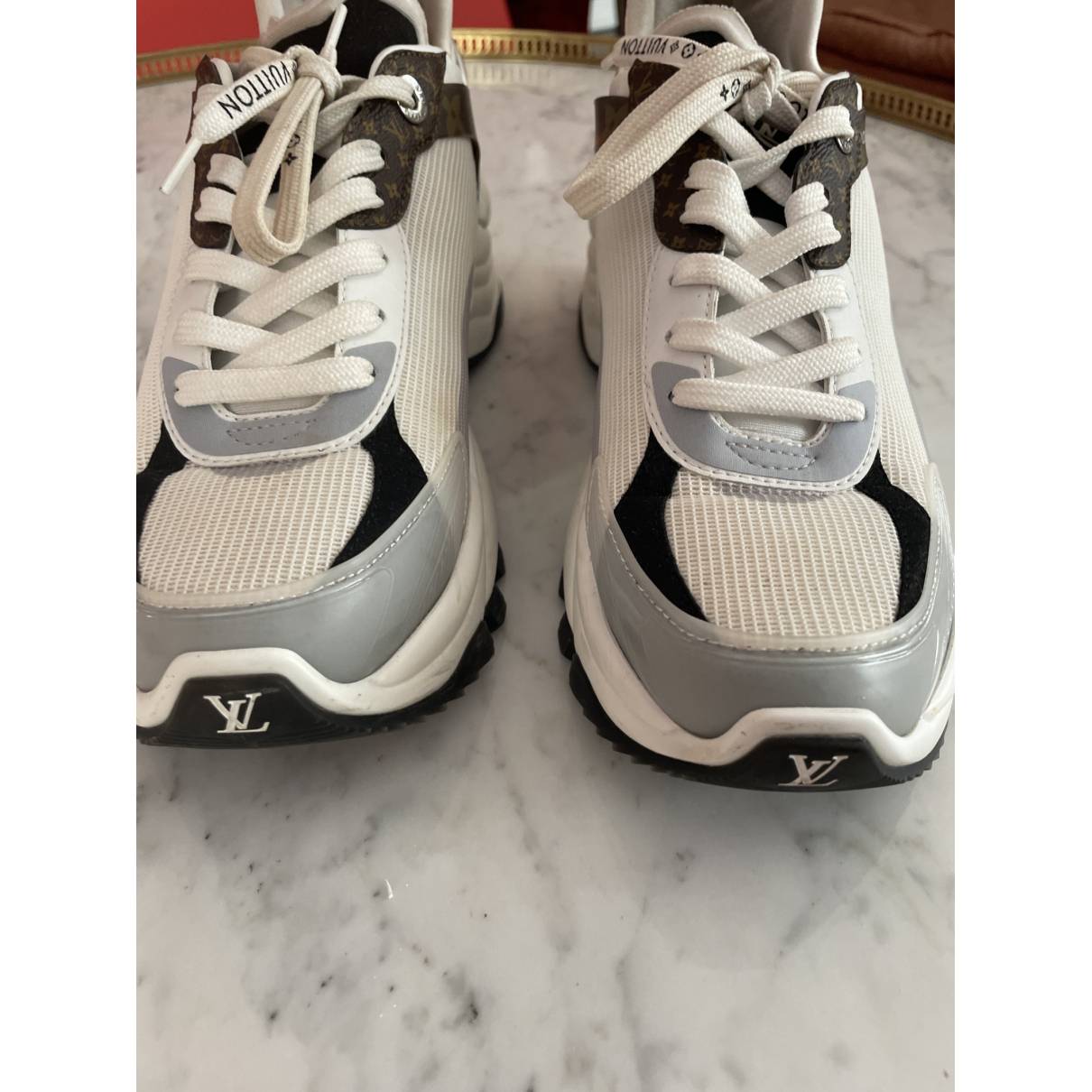 Louis Vuitton Run 55 Sneaker Beige For Women 1ABHR3 - Clothingta