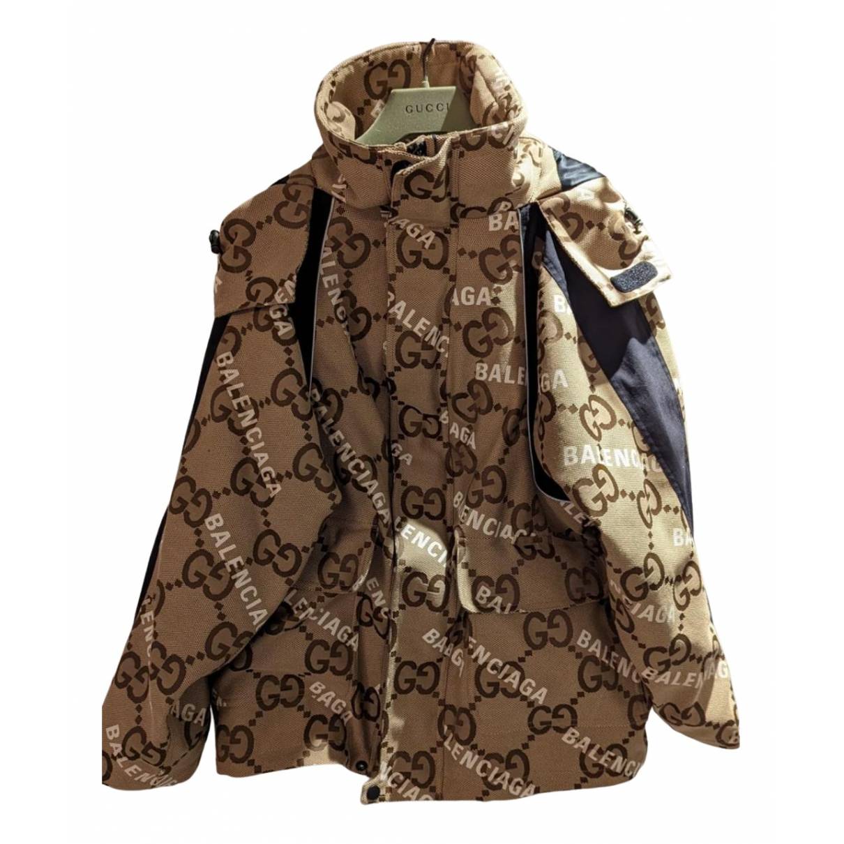 Biker jacket Gucci X Balenciaga Beige size 40 IT in Cotton - 20980737