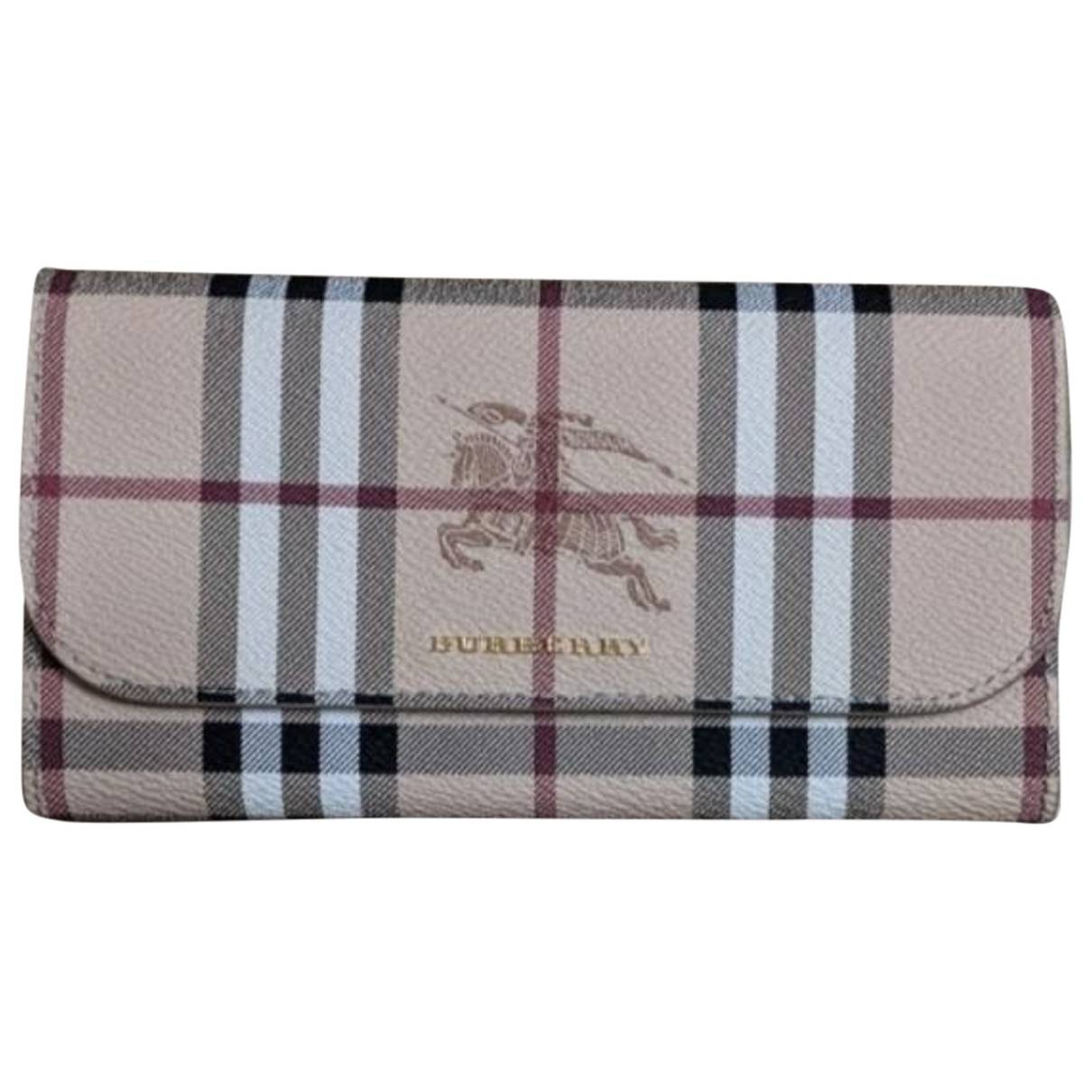 Leather wallet Burberry Beige in Leather - 23679419